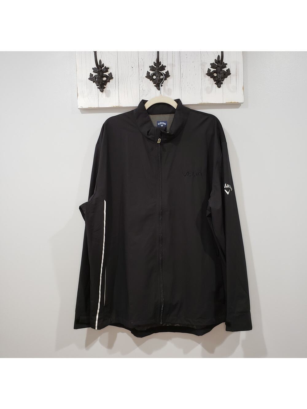 Callaway Weather Series Full Zip Golf Wind Jacket Black VEGA Logo Mens XL